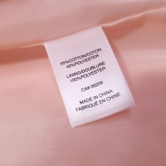 Cleo pastel pink ruffle front cotton blend jacket coat XS Petite XSP spring - Picture 9 of 13